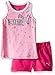 PUMA Little Girls' Toddler Tank and Short Set, Pink Glow, 3T