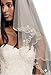 Passat Diamond White Embroidered Branches And Punch-Applique Flowers Lace Wedding Veils For Bridal 137