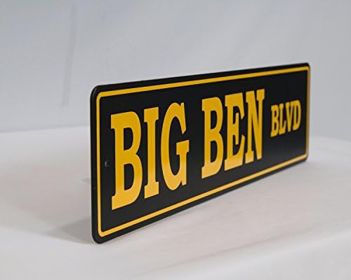 Sports Streets Big Ben Blvd 12 Gauge Aluminum Road Sign (18" x 4.5")