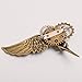 GRACEART Steampunk Plague Bird Wings Gears Brooch Bronze