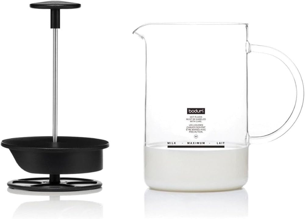 Bodum Milk Frother Black Transparent 250 ml Borosilicate Glass