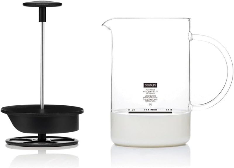 Bodum Milk Frother Black Transparent 250 ml Borosilicate Glass