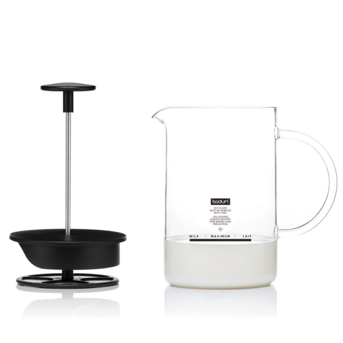 BODUM Milk Frother, Black/ Transparent, 250 ml