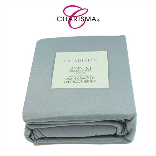 Premium Quality Wrinkle Free 4pc Bedding Bed Sheet Set Top Brand Jersey Knit Best material 100% Modal, 1 Fitted Sheet, 1 Flat Sheet, 2 Pillowcases, Queen Size, Graphite Color,