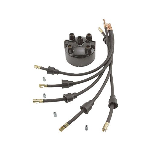 MACs Auto Parts 28-20906 Model A Ford Distributor Cap & Wire Set - Model A & B - Fits Like The Original - Modern Style Cap