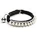 BingPet BA3003 Soft Velvet Safe Cat Necklace Collar Adjustable Pearl & Crystal With Bells