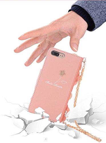 image for Leather Wallet Case iPhone 8 Plus,iPhone 7 Plus Women HandBag Case wit