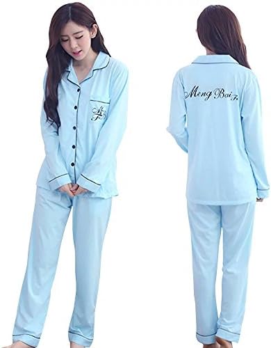 Tufu Women's Long Sleeves Two-Piece Nightdress Pajamas PJ Set