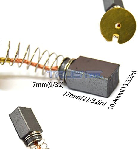 Eztronics Corp 2 Carbon Brushes For Dewalt BK05 BK06 SAW DW849 POLISHER (BK05 (7mm x 10.4mm x 17mm）)
