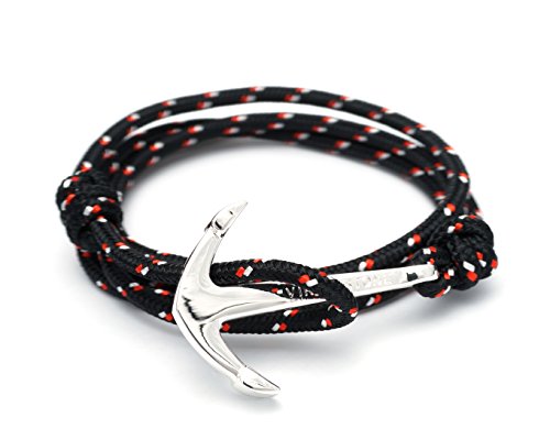 VIRGINSTONE-Silver-Anchor-Bracelets-on-Colorful-Nylon-Ropes VIRGINSTONE-Silver-Anchor-Bracelets-on-Colorful-Nylon-Ropes