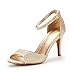 DREAM PAIRS Women's EILEENA Fashion Peep Toe Pump Heel Sandals