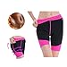 GoldFin Women's Wetsuit Shorts Pants 2mm Neoprene Shorts, Keep Warm for Diving Snokeling Swimming Surfing Scuba Pants with Pocket, BS003 (L, Black+Fuchsia)