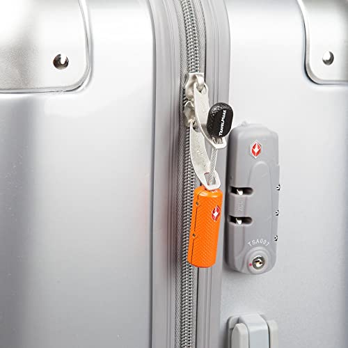 4 Pack TSA Approved Luggage Locks with Keys for Travel Flexible Ultra