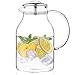 Tealyra - Glass Carafe 67.5 ounce - Stove-Top Safe - Heat Resistent Borosilicate - Large Pitcher - Teapot - Kettle - Hot and Iced Tea Water Juice Beverage - 2000ml