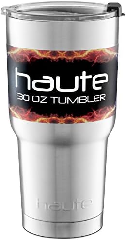 Haute 30 OZ Tumbler - Vacuum Insulated Stainless Steel with Spill Proof Lid (Black Spill Proof Lid)