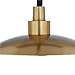 Amazon Brand – Rivet Eclipse Mid Century Modern 5-Globe Hanging Ceiling Pendant Chandelier Fixture - 30 x 12 x 36 Inches, Brass with Frosted Glass Globes