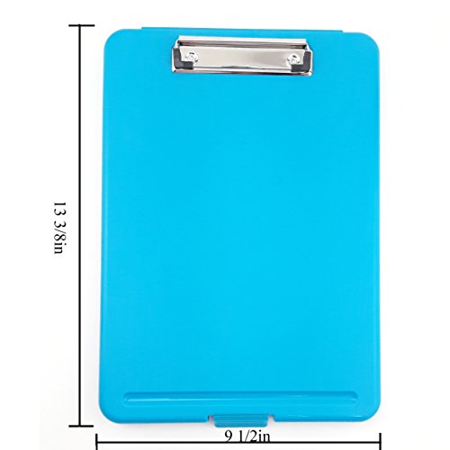 3PC Letter Size Plastic Storage Clipboard with Built-in Pen Holder (Set)