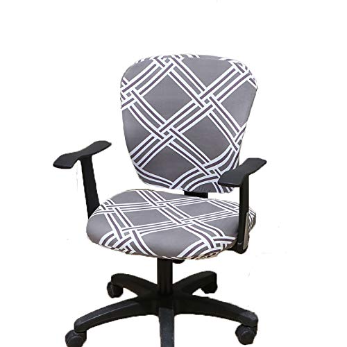 wonderfulwu Stretch Chair Covers Spandex Office Computer Chair Cover Removable Washable Rotate Swivel Chair Protective Covers