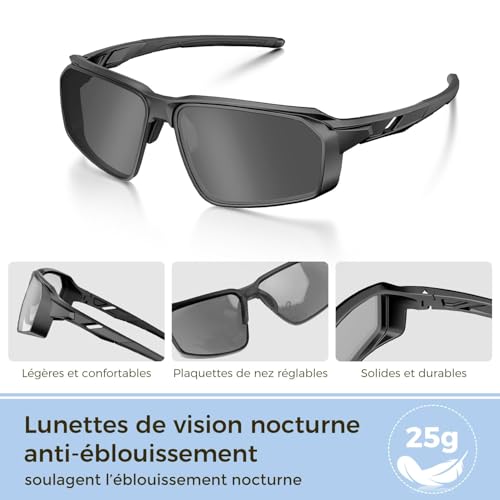 ARAS Polarized Sunglasses for Men Women Adjustable Nasal Pads TR90 Lightweight Glasses with UV400 Protection for Cycling Tennis Bike Motorcycle Fishing Hiking Lightweight