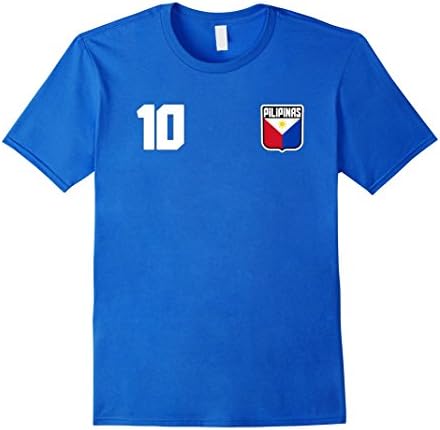 Mens PILIPINAS T-shirt Filipino Philippines Tee Soccer Football Medium Royal Blue