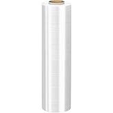 18 Inch Stretch Wrap Roll, Clear 1500ft 80 Gauge Industrial Strength Stretch Film, Heavy Duty Shrink Wrap Roll, Plastic Wrap 