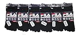 Fila Men's High Performance Skele Toes No Show 6 Pack Socks S/M Black