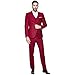 YIMANIE Men's Suit Slim Fit One/Two Button 3 Piece Suits Jacket Vest & Trousers