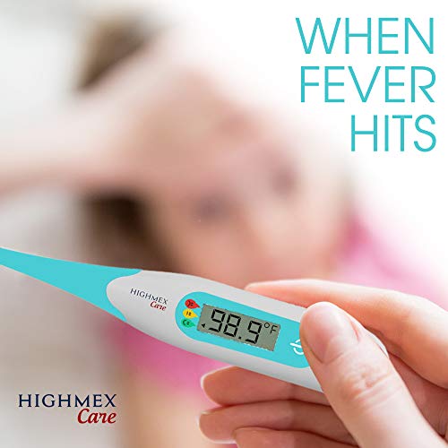 Thermometer Medical Fever Baby Thermometer - Quick 10 Sec Read Oral Rectal Axillary Digital Clinical Termometro with Smiley Fever Indicator for Babies, Infants, Children, Adults and Pets - Thumbnail 6