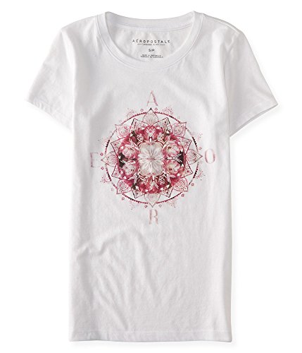 Aeropostale Women's Aero Kaleidoscope Graphic T Shirt M Bleach