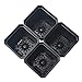 BangQiao 2.70 Inch Plastic Square Seedling Pots, Plastic Plant Pots with Saucer,Pack of 12 (Black)