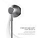 Bluetooth Headphones, Wireless Sport Earphones, In-Ear HD HiFi Stereo Earphone with Mic, Secure Fit, Noise Cancelling, Sweatproof, IPX4 Waterproof, Magnetic, Lightweight, for Gym, Running (Black)