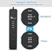 ONSMART USB Surge Protector Power Strip, 4 Multi Outlets with 4 USB Charging Ports, 3.4A Total Output-600J Surge Protector Power Bar, 6 ft Long UL Cord, Wall Mount-Black…