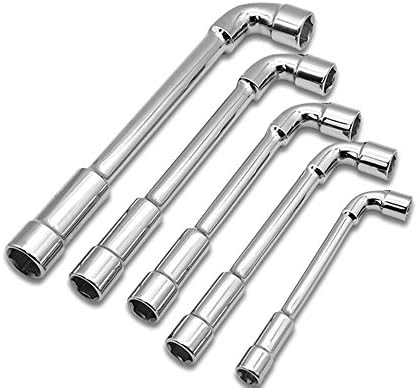 L Socket Wrench, L Type Double Head Pipe Hexagon Socket Spanner Wrench Mirror Chrome Car Repair Elbow Wrench Sleeves Tools Metric 6/7/8/9/10 Mm Small Tools