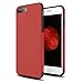 iPhone 7 Plus Case,Roybens [Skin-Friendly Series] Hybrid Rugged [Ultra Shockproof] Carbon Fiber Armor with [Ultra Smooth Texture] Back Cover for iPhone 7 Plus - Red