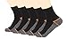 Copper Antibacterial Athletic Ankle Socks for Mens and Womens 5 Pack (Orange, Medium)