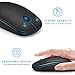 Vssoplor Wireless Mouse, 2.4G Slim Portable Computer Laptop Mouse with Nano Receiver Quiet Silent Optical Mice for Notebook, PC, Laptop, Computer-Black and Sapphire Blue