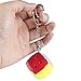 Coogam Qiyi Cube Keychain 3x3 Mini Pocket Speed Cube Key Ring Keyring Puzzle Fidget Toy 1.38in