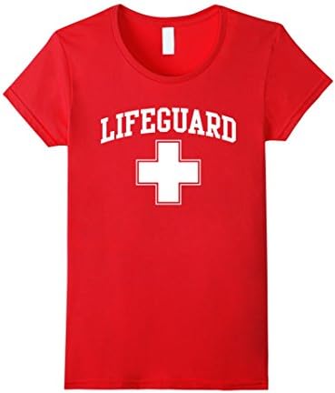 Women's Lifeguard Short Sleeve Red T-Shirt Small Red