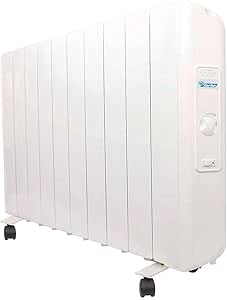 farho Radiador Electrico Eco R Ultra 1650W (10) · Emisor Termico con Termostato Analógico · Ruedas Incluidas · Radiadores Electricos Bajo Consumo para ...