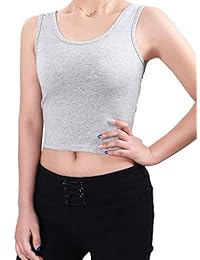 Boao - Camiseta sin mangas de algodón para mujer, 3 piezas