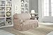 Serta Relaxed Fit Twill Furniture Slipcover for T-Love Seat, Taupe/Ivory