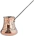 CopperBull XXL Heavy Duty Engraved Copper Turkish Greek Coffee Pot Stovetop Coffee Maker Cezve Ibrik Briki with Brass Handle (24 Oz)