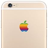 Retro Rainbow Apple Logo Decal iPhone 6 Plus Decal Sticker