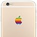 Retro Rainbow Apple Logo Decal iPhone 6 Plus Decal Sticker