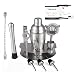 Home Cocktail Bar Set by Cresimo - Brushed Stainless Steel 12 Piece Professional Bar Tool Kit - 100% GUARANTEE AND WARRANTY. Includes Martini Shaker, Muddler, Strainer, Jigger and More! primary