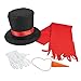 4E's Novelty Christmas Snowman Kit Costume Accessory Set, Christmas Hat, Carrot Nose, Scarf