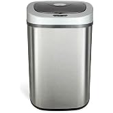 Automatic Touchless Kitchen Trash Can with Lid, Motion Sensor Trash Can for Kitchen, Bathroom, Living Room and Office, 21.1 Gallon/ 80 Liter, Stainless Steel&hellip;