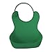 Waterproof Silicone Baby Bibs, Easy Clean, Less Mess! Soft on Skin! Allergy Friendly! Adjustable Straps! Deep Tray! 2 Color Pack (Green / Yellow) with Bonus Spoon.