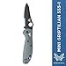 Benchmade - Mini Griptilian 555-1 Knife, Serrated Sheepsfoot, Coated Finish, Gray Handle