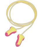 Howard Leight LL-30 Laser Lite Disposable Foam Corded Earplugs, Polyurethane Foam, One Size, Pink/Yellow (Pack of 100)